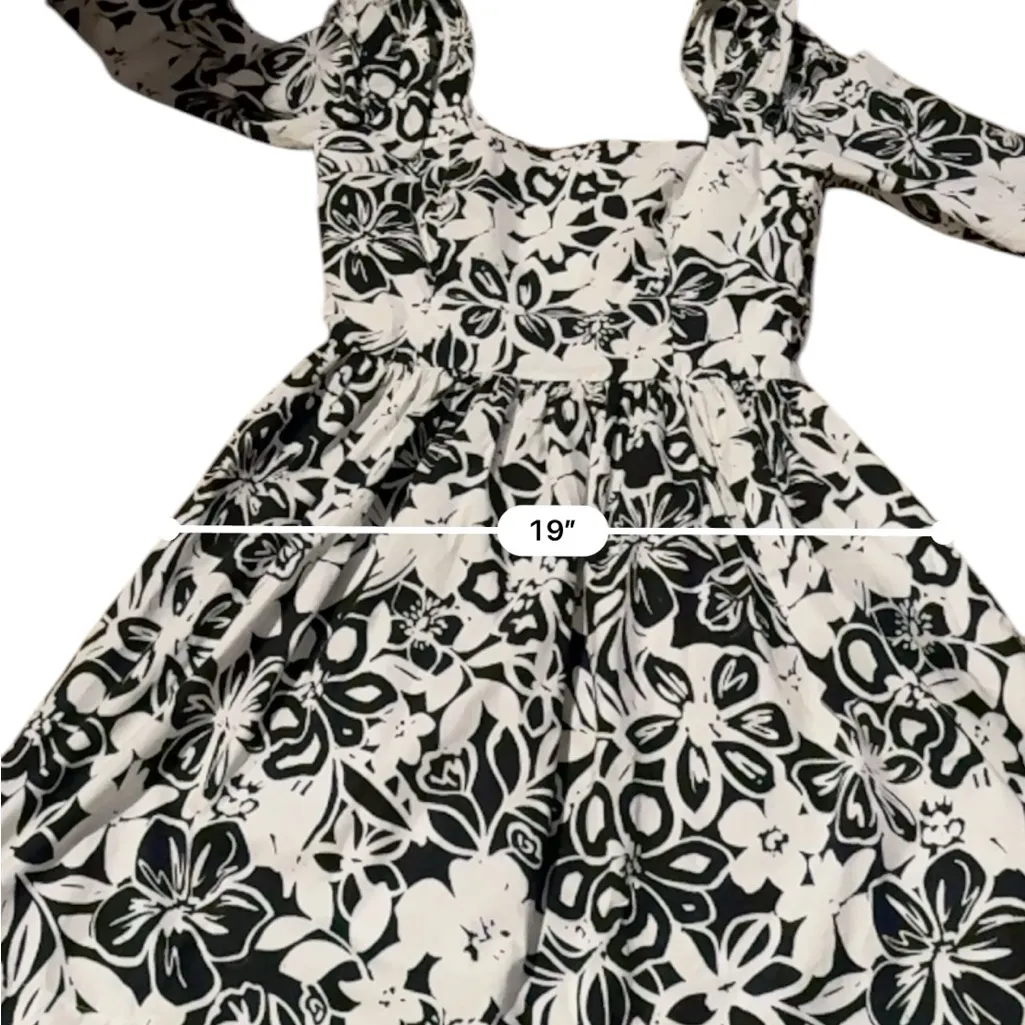Cara Cara Hart Floral Print Black & White Half Sleeve A - Image 12