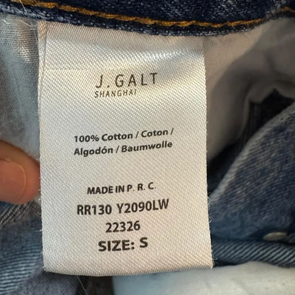 J.Galt / Brandy Melville 90s acid wash high rise straight leg jeans butt size S - Image 4