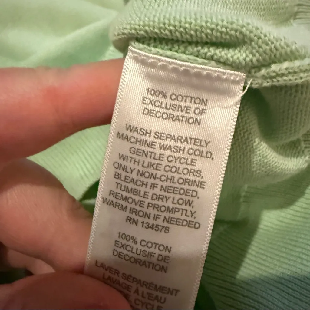 Vineyard Vines Garment-Dyed Cotton Long Sleeve Crewneck Sweater in Mint‎ Green L - Image 6