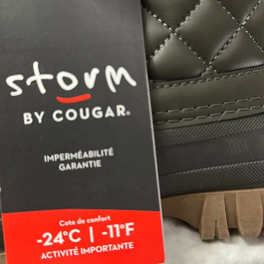 NWT Cougar Waterproof Lace Up Winter Boots Carlisle Olive Quilt Green Size 8 - Image 5