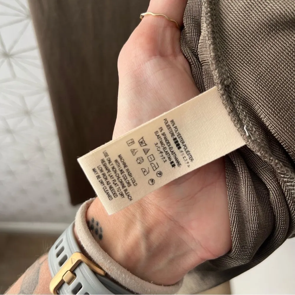 Free People Olive Stretch Midi Skirt - Image 6