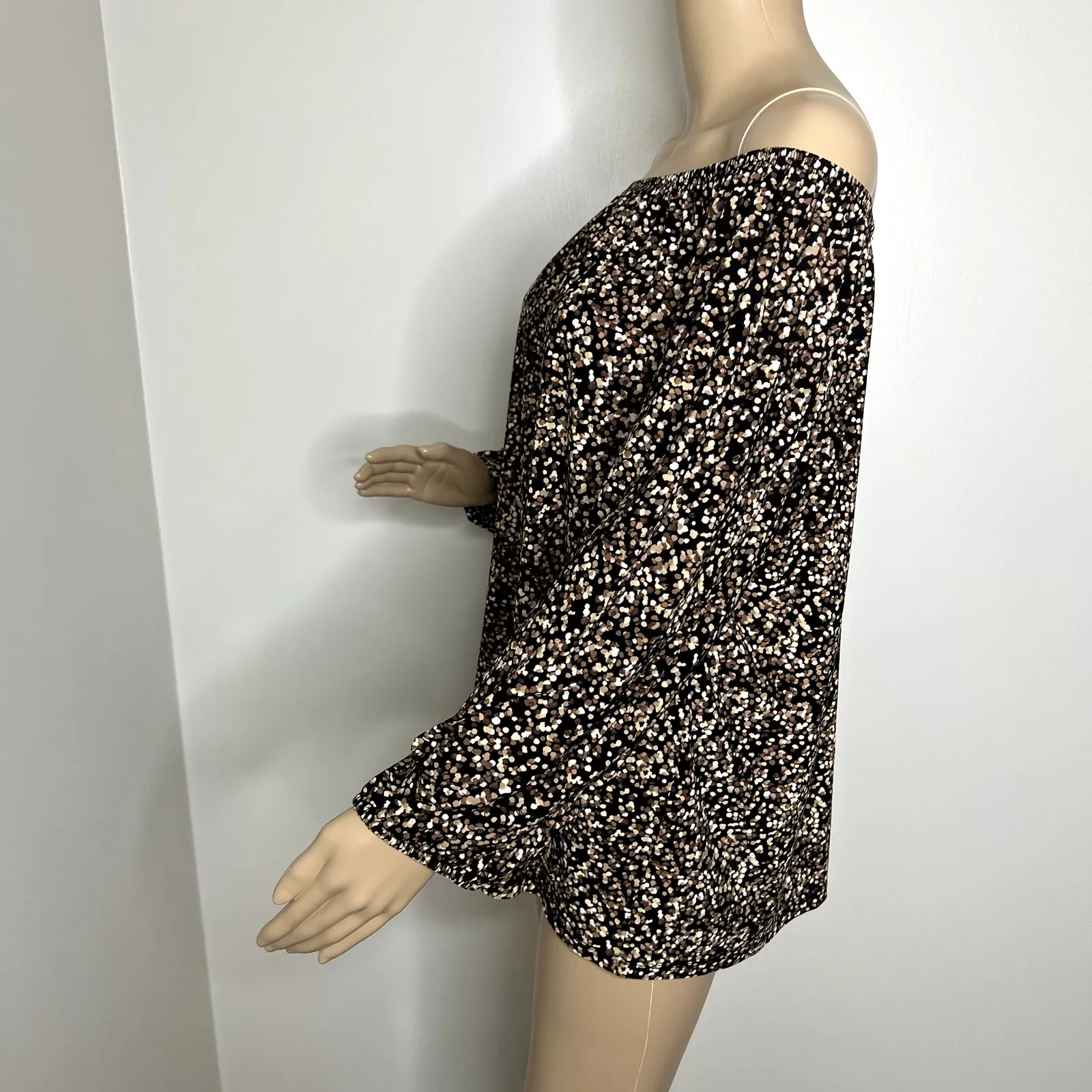 Anne Klein Polka Dot Off Shoulder Top - Image 2