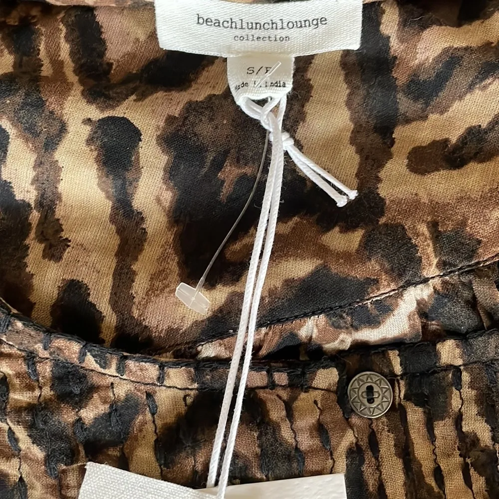 NWT Beachlunchlounge Collection Penelope Top Animal Print In Coffee Glow - Image 8