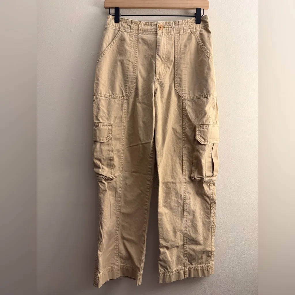 Abercrombie Cargo Pants Curve Love Y2K Street Style Utility Khaki Twill 26 / 2S - Image 2