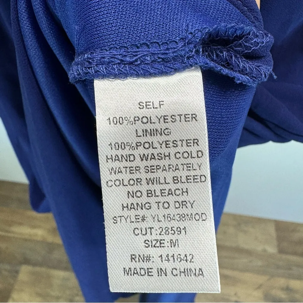 ModCloth  Halter Neckline Chiffon Maxi Dress in Deep Royal Blue M - Image 12