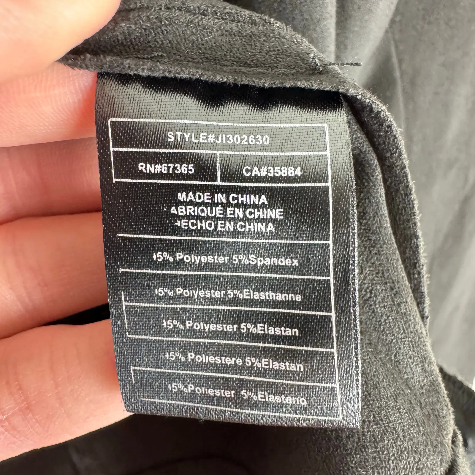 Jack By BB Dakota Big City Nights Black Open‎ Blazer Jacket Faux Suede Size M - Image 6