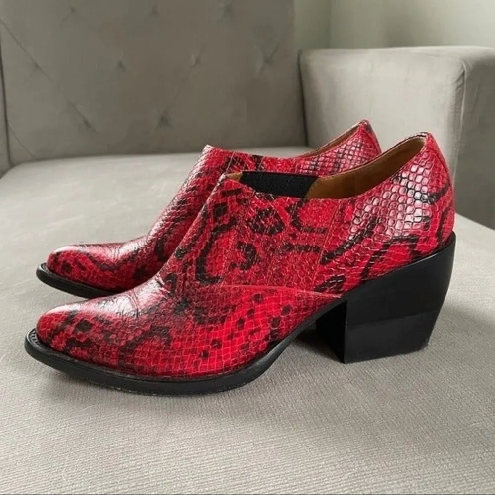 Chloé Chloe Rylee Python Print Leather Ankle Boots - Image 32