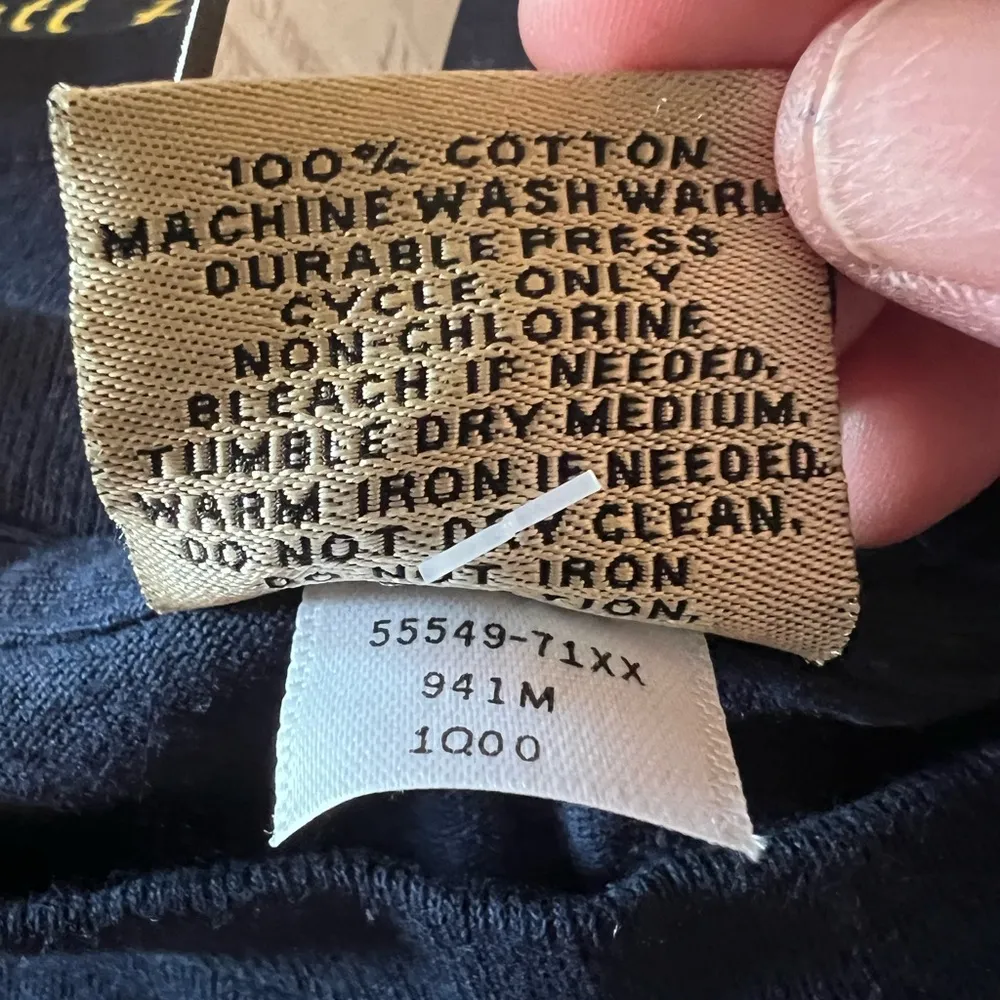 Levi Strauss Two Horse Brand Vintage T-Shirt NWT Medium Levi’s Levis Blue Flag - Image 8