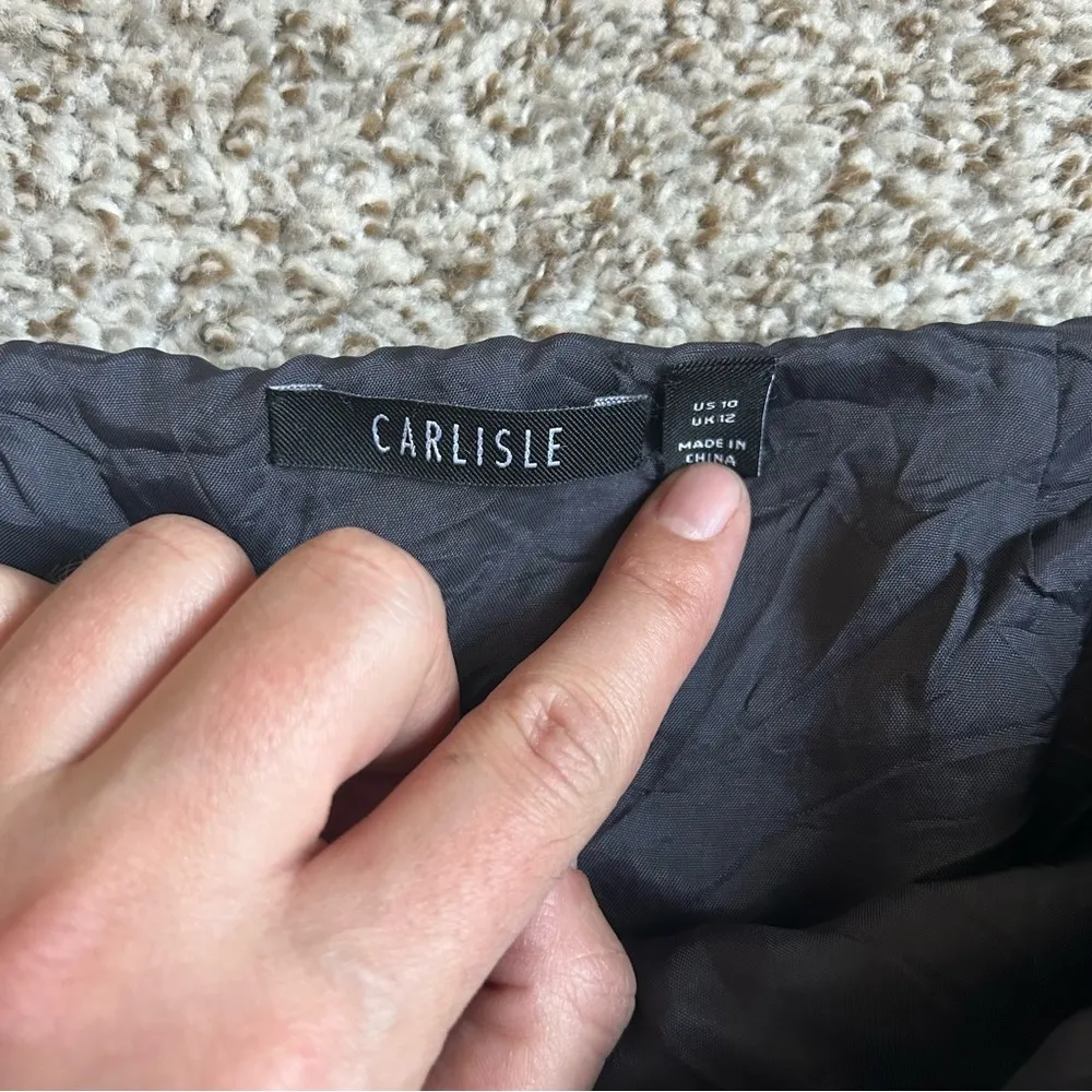 Carlisle  Grey Wool Studded Mini Skirt Size 10 - Image 2