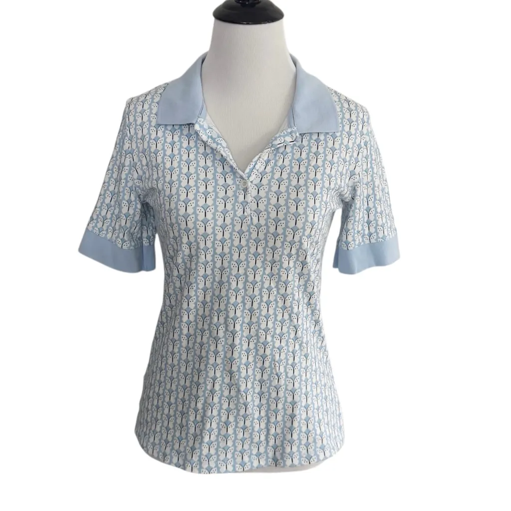 Maeve by Anthropologie Butterfly Polo Top size small - Image 2