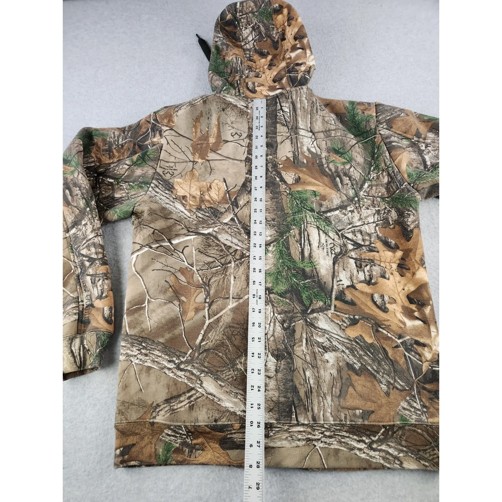 Cabelas Thick Realtree Camo Fleece Lined Hoodie Full Zip Jacket Hunting - MEDIUM - Image 10