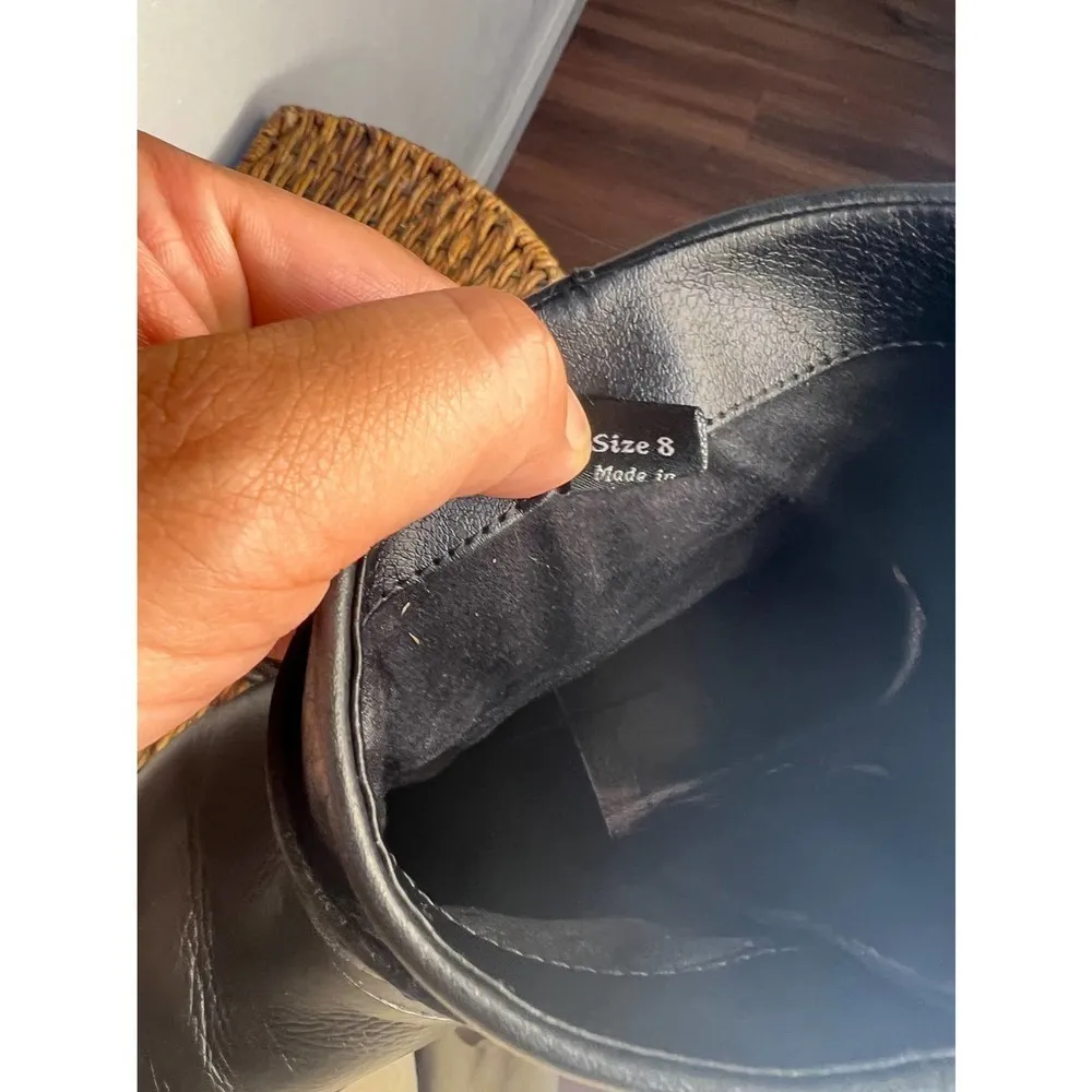 Dolce Vita Women’s Kiera Strappy Moto biker Leather Boots Black 8 - Image 8