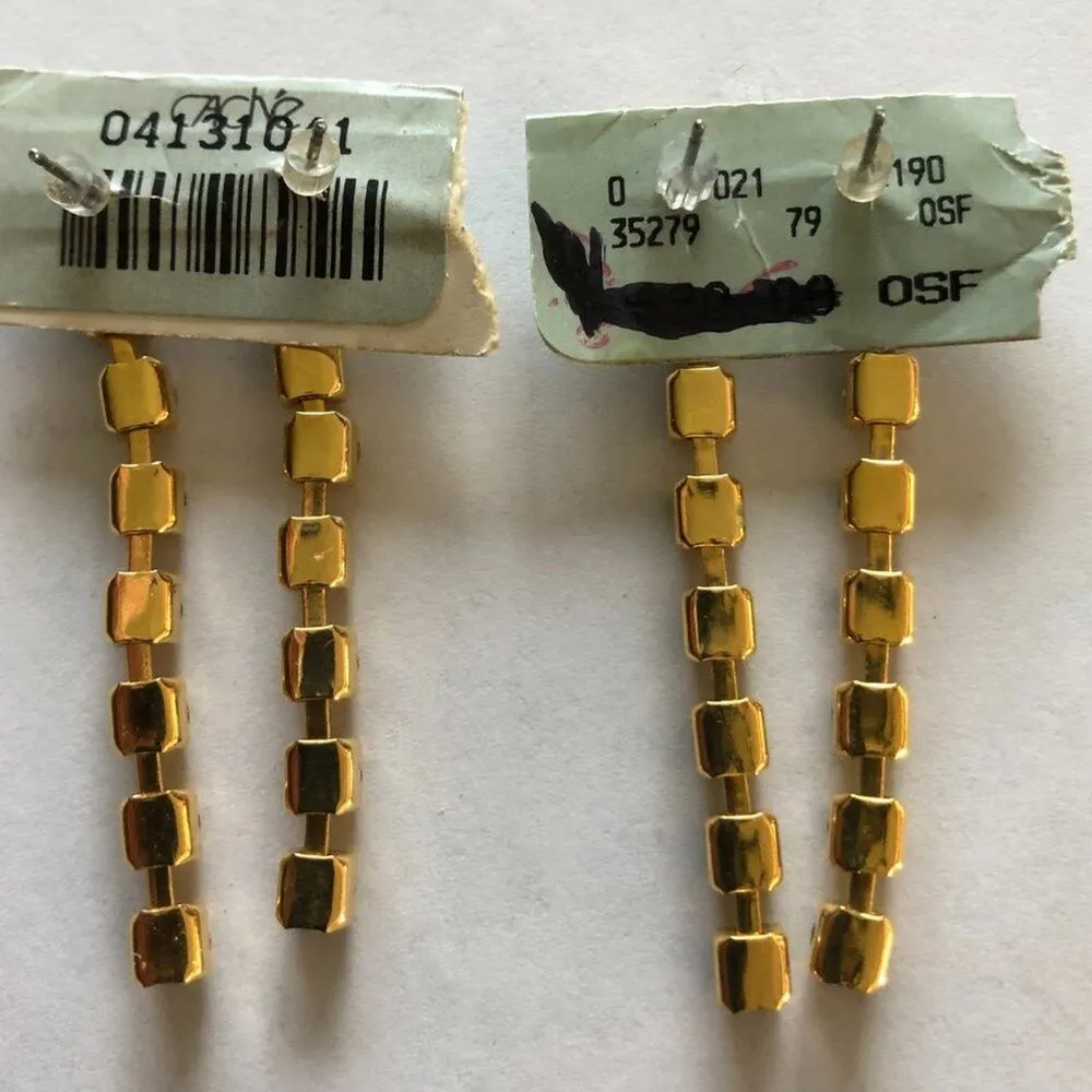 Cache Earrings Rhinestone Dangle Chandelier 2" Long Wedding Event $28 NWT - Image 5