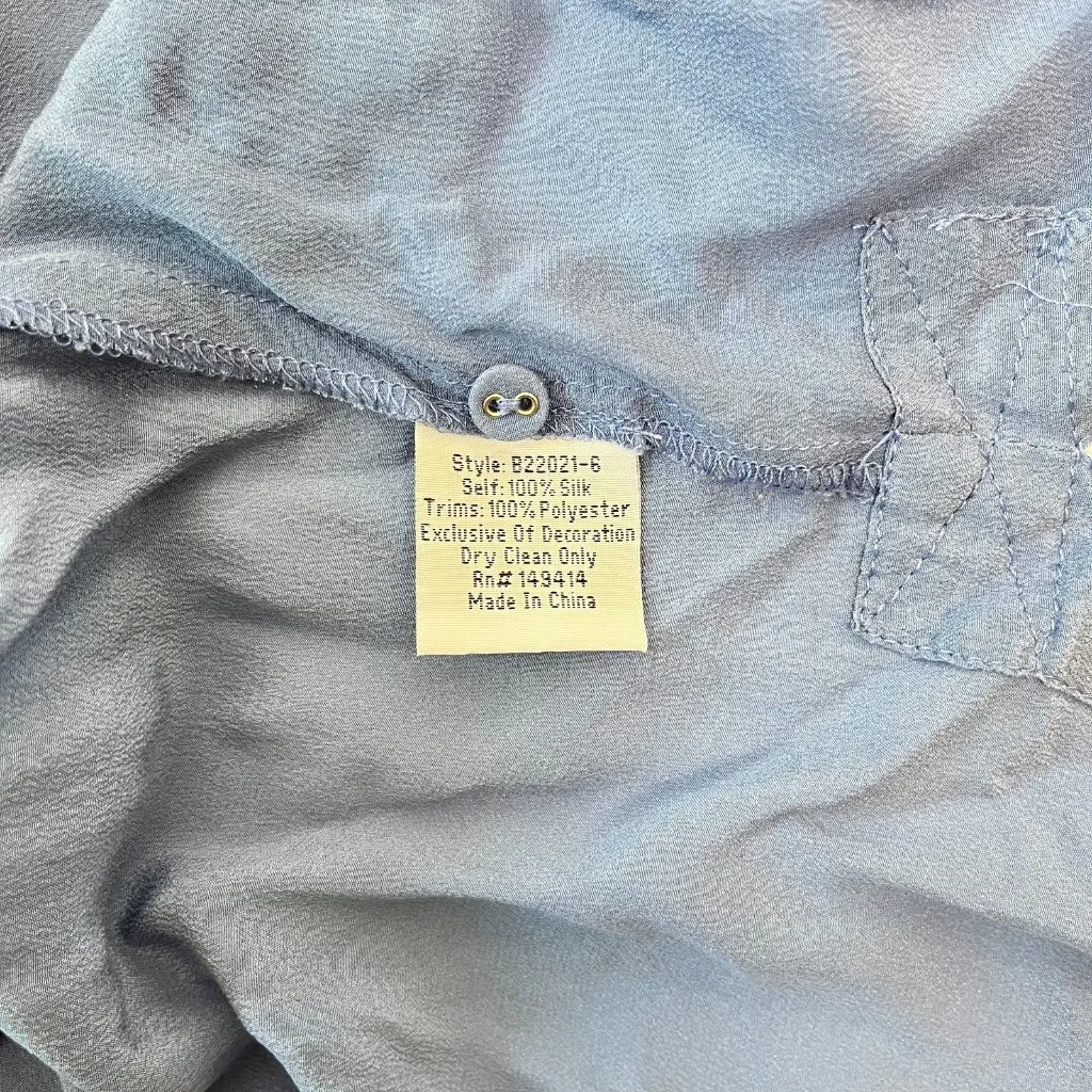 NWOT Johnny Was Biya Carden Tunic Silk Embroidered Floral Tunic Shirt Blouse M - Image 11