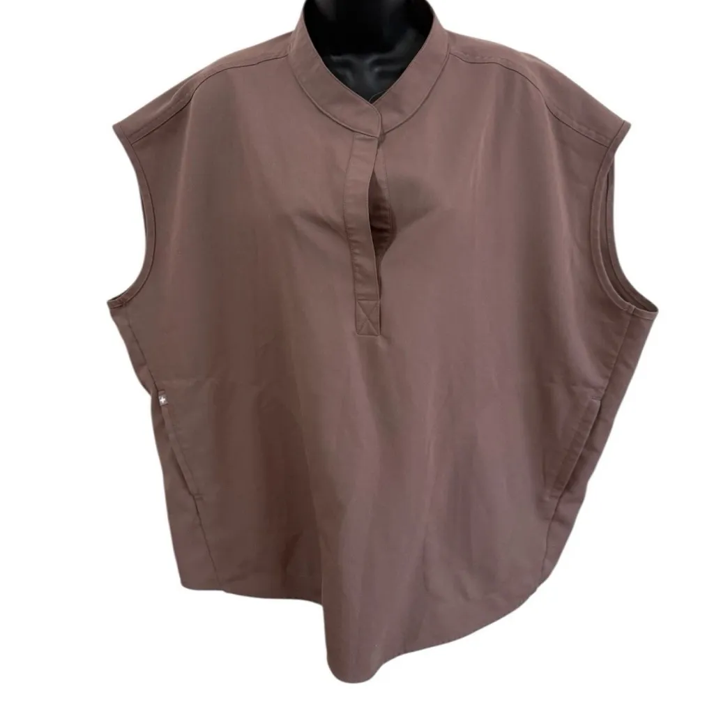 FIGS Rafaela Oversized Scrub Top Size 3XL Brown - Image 2
