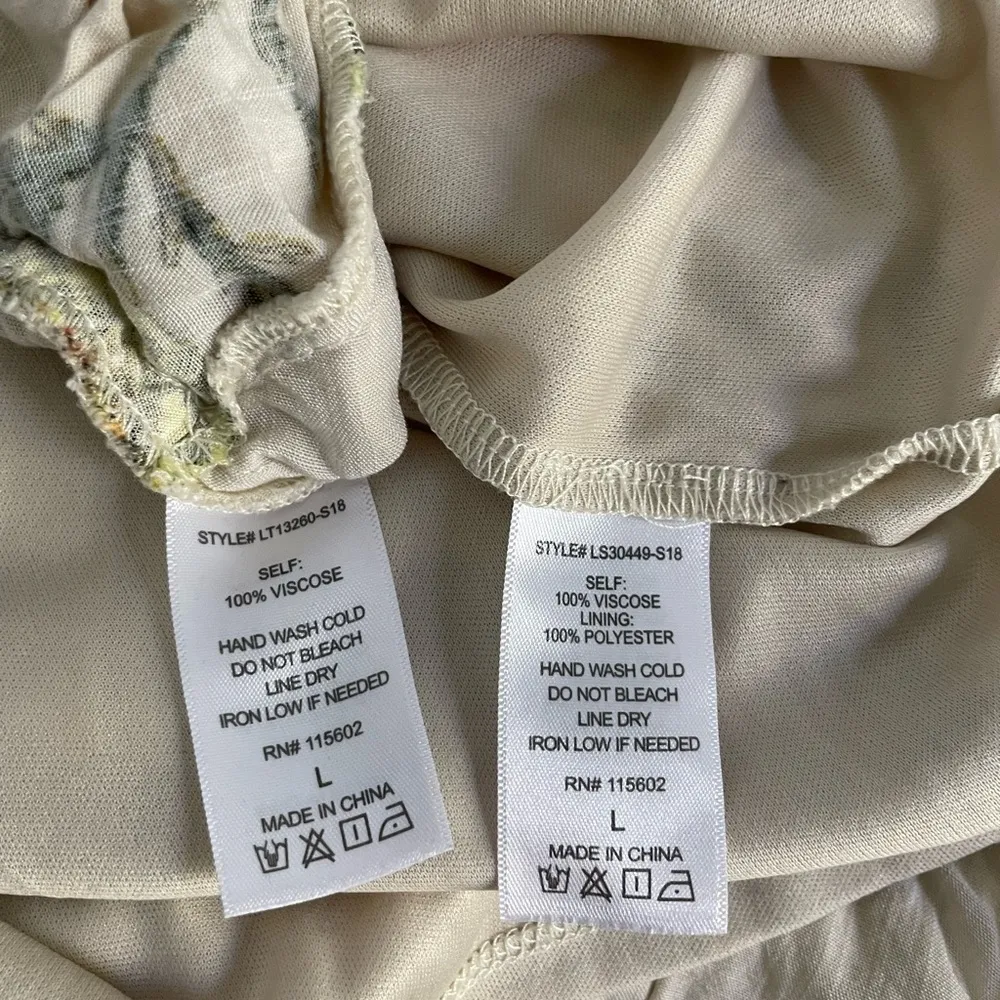 Floral Maxi Skirt and Crop Top Set Yellow Size L - Image 8