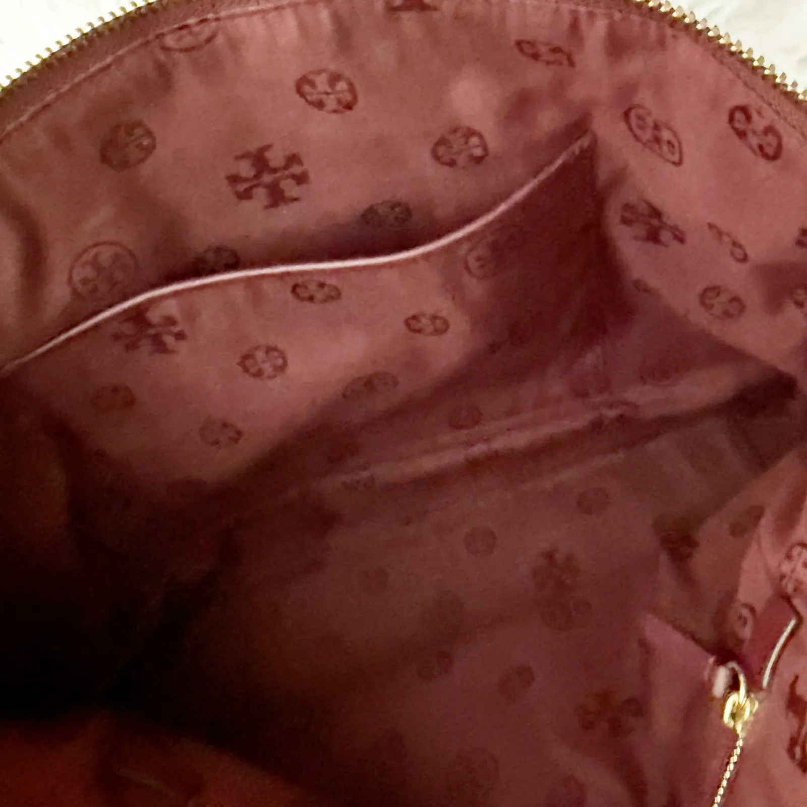 TORY BURCH | Maroon Wine Quilted Bag Purse Satchel Suede Leather Bag Purse Chain - Image 10