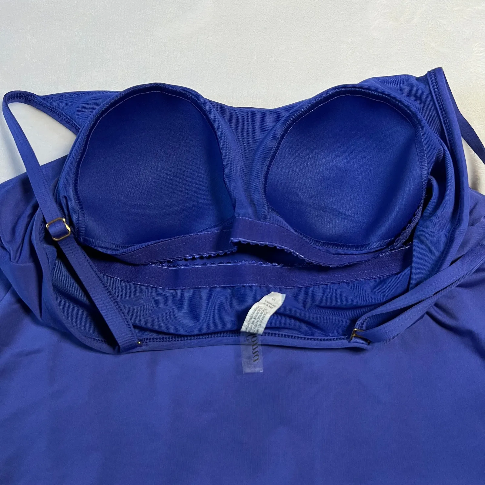 Soma Sleeveless Tiered Layered Handkerchief Hem Tankini Size 10 Vacation Resort - Image 3