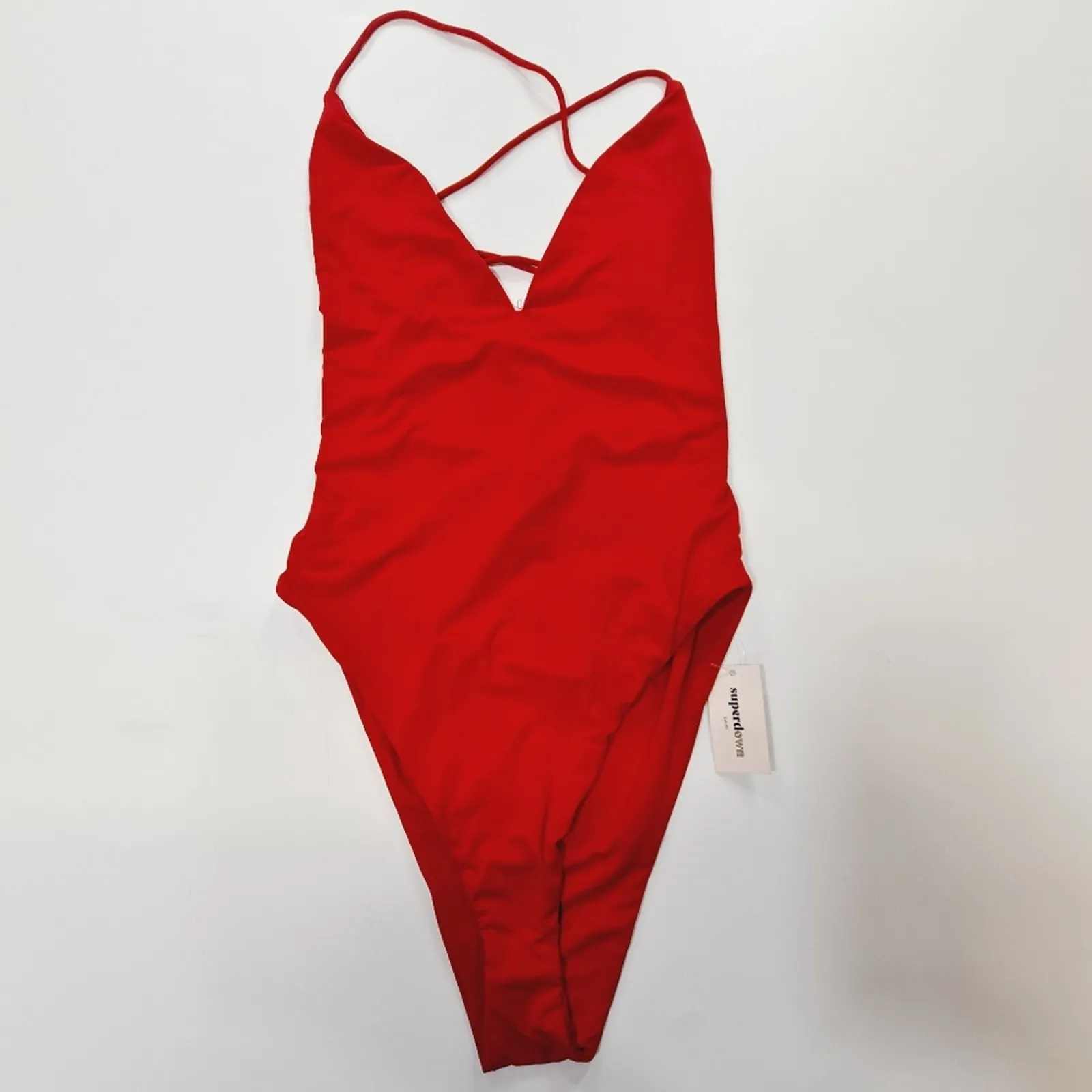 Superdown Rose One Piece in Red Small - Image 3