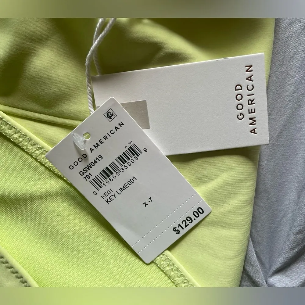 GOOD AMERICAN's 'Good Compression' swimsuit lime - Image 6