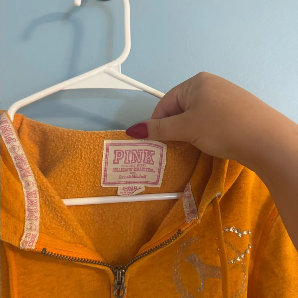 vintage PINK by victoria’s secret Vols zip up orange hoodie size XS - Image 4