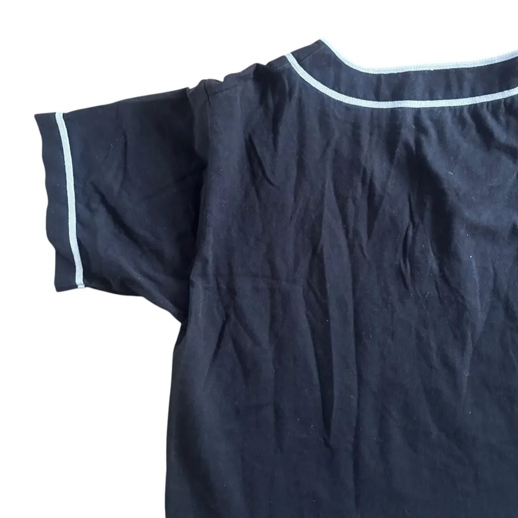 Badger Sport Baseball Jersey Men's L Retro Sportswear Athleisure Classic Blue Size L - Image 4