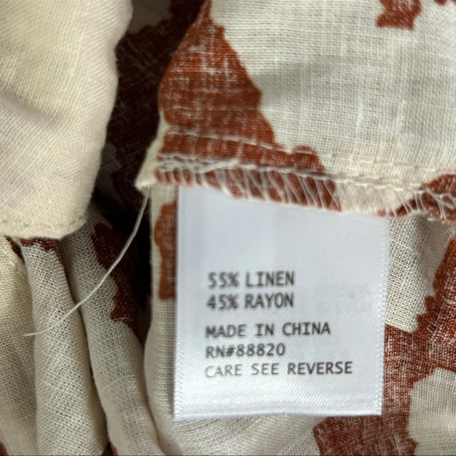 RACHEL ZOE Linen Blend Cropped Cow Zebra Print Button Tie Shirt Small NWT - Image 11