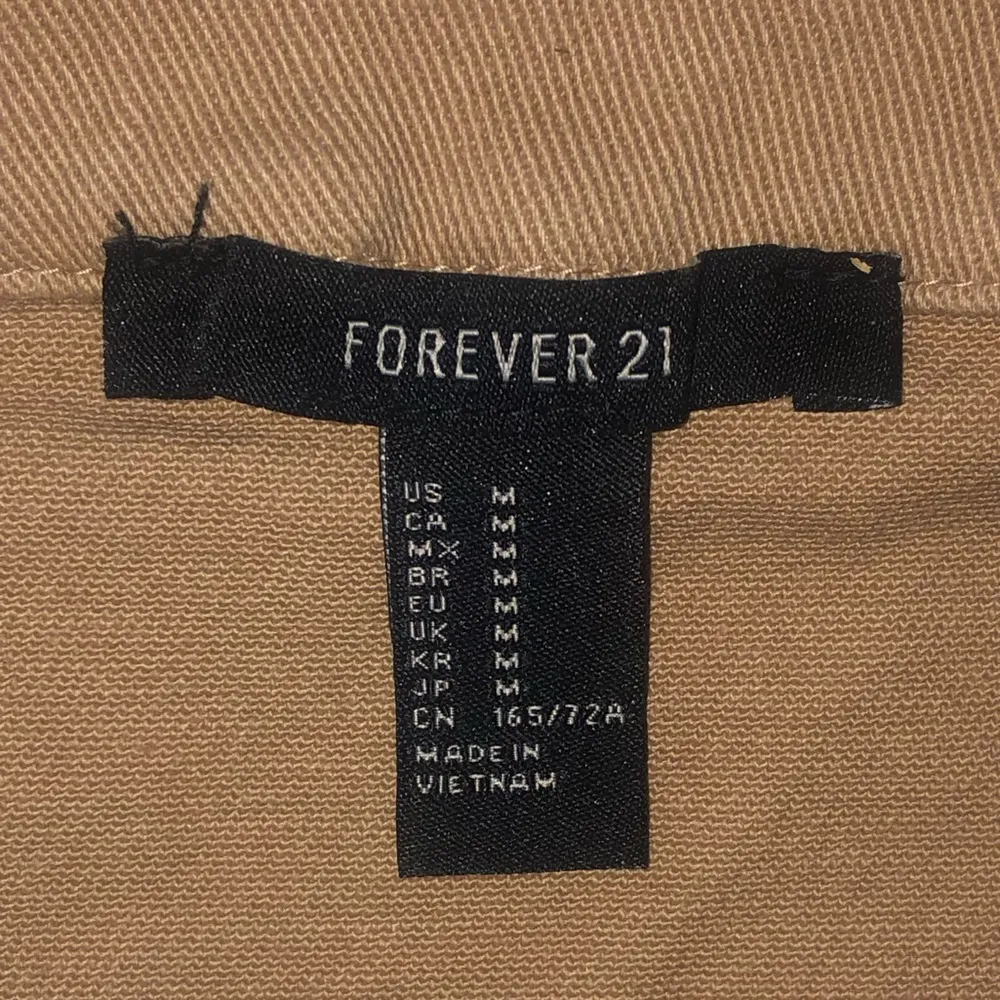 Forever 21 Tan Zip-Up Tube Top size M fits like Xs/sm - Image 2