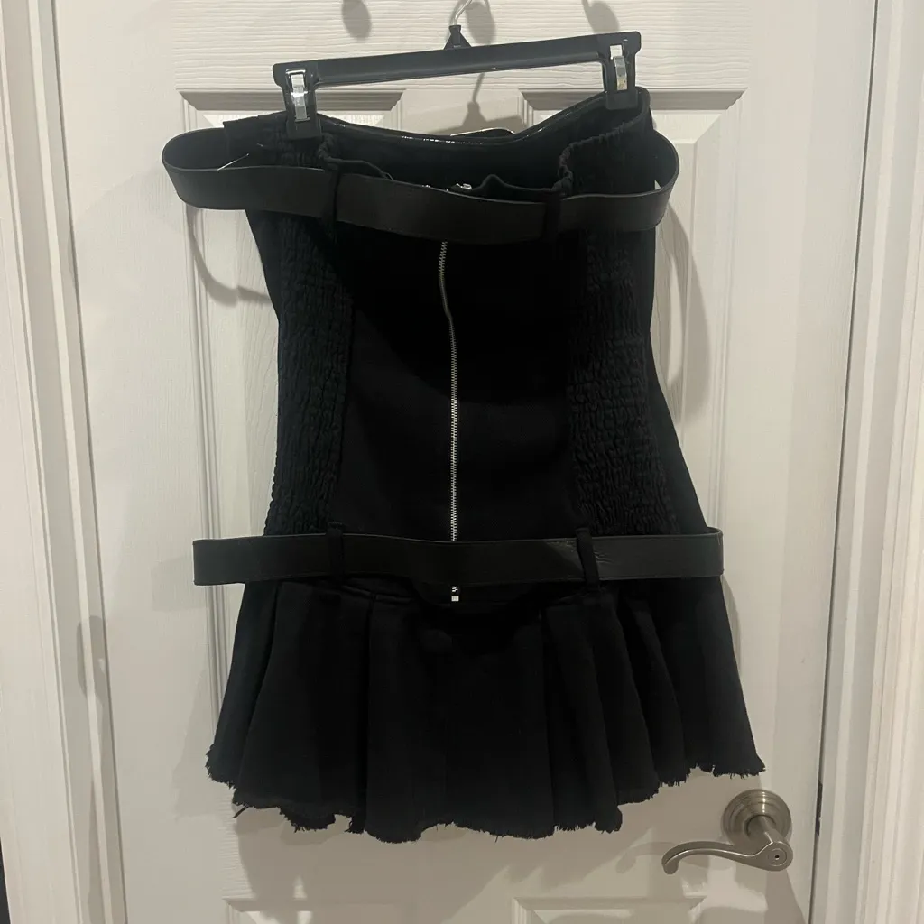 Edikted Black Mini Dress with Belt Detail - Image 2