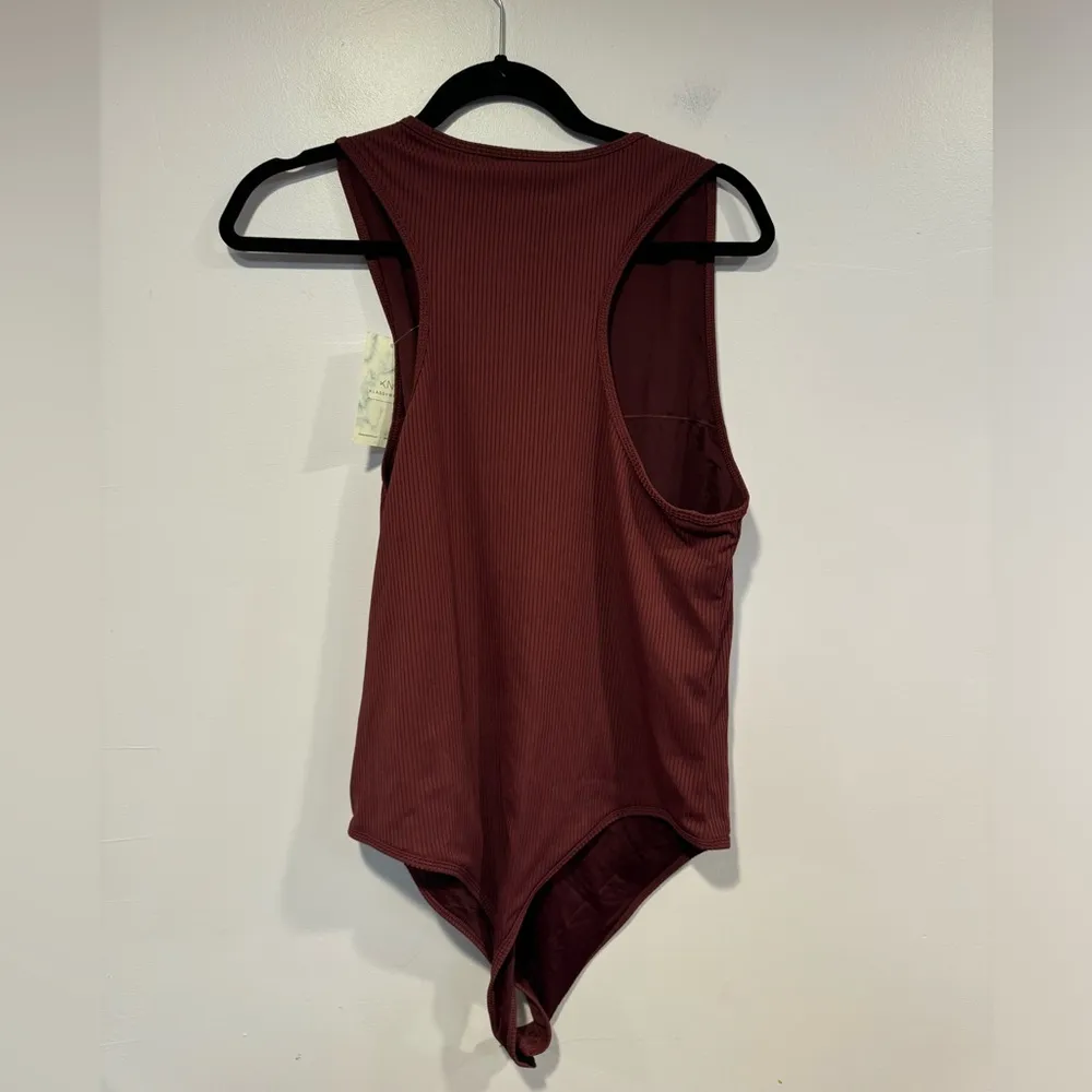 NWT maroon klassy network‎ ribbed bodysuit - Image 3