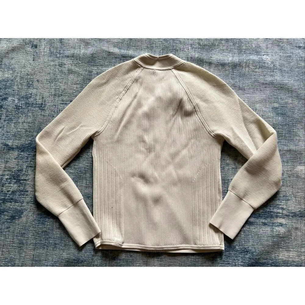 Lululemon Lightweight Ribbed Knit Jacket in Bone Size XS - Image 2