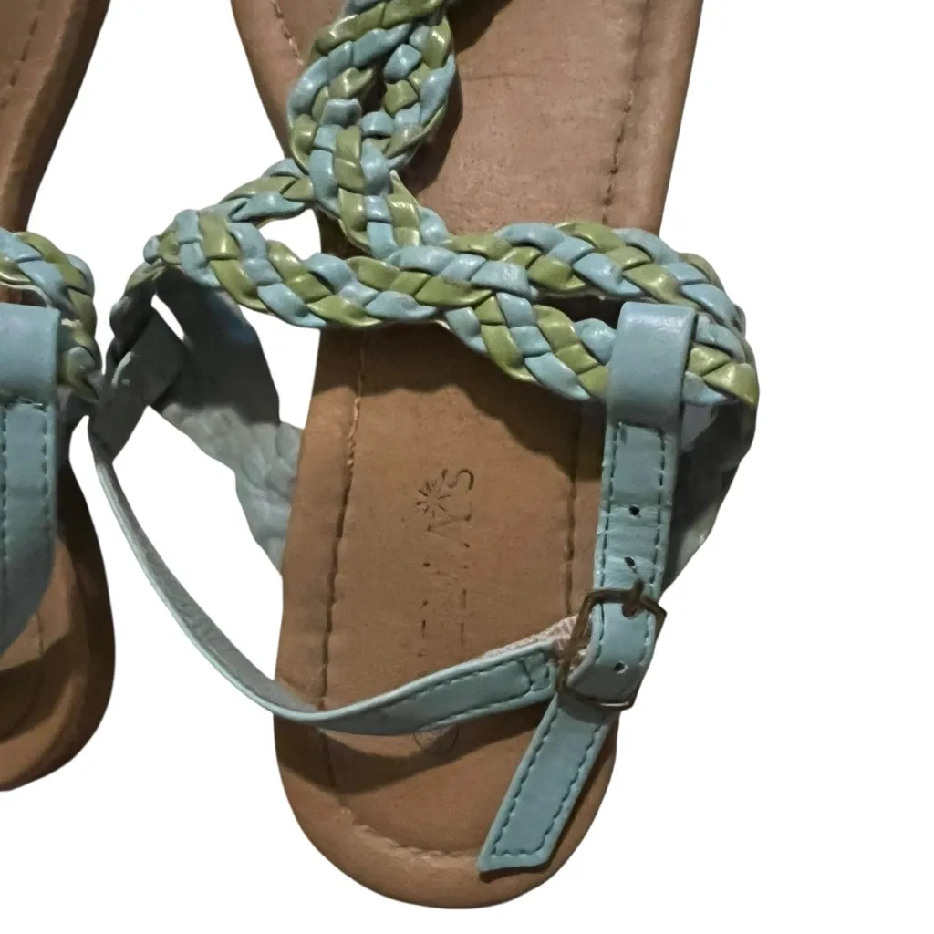 Delia’s Braided Sandals Light Blue Green 6 - Image 5