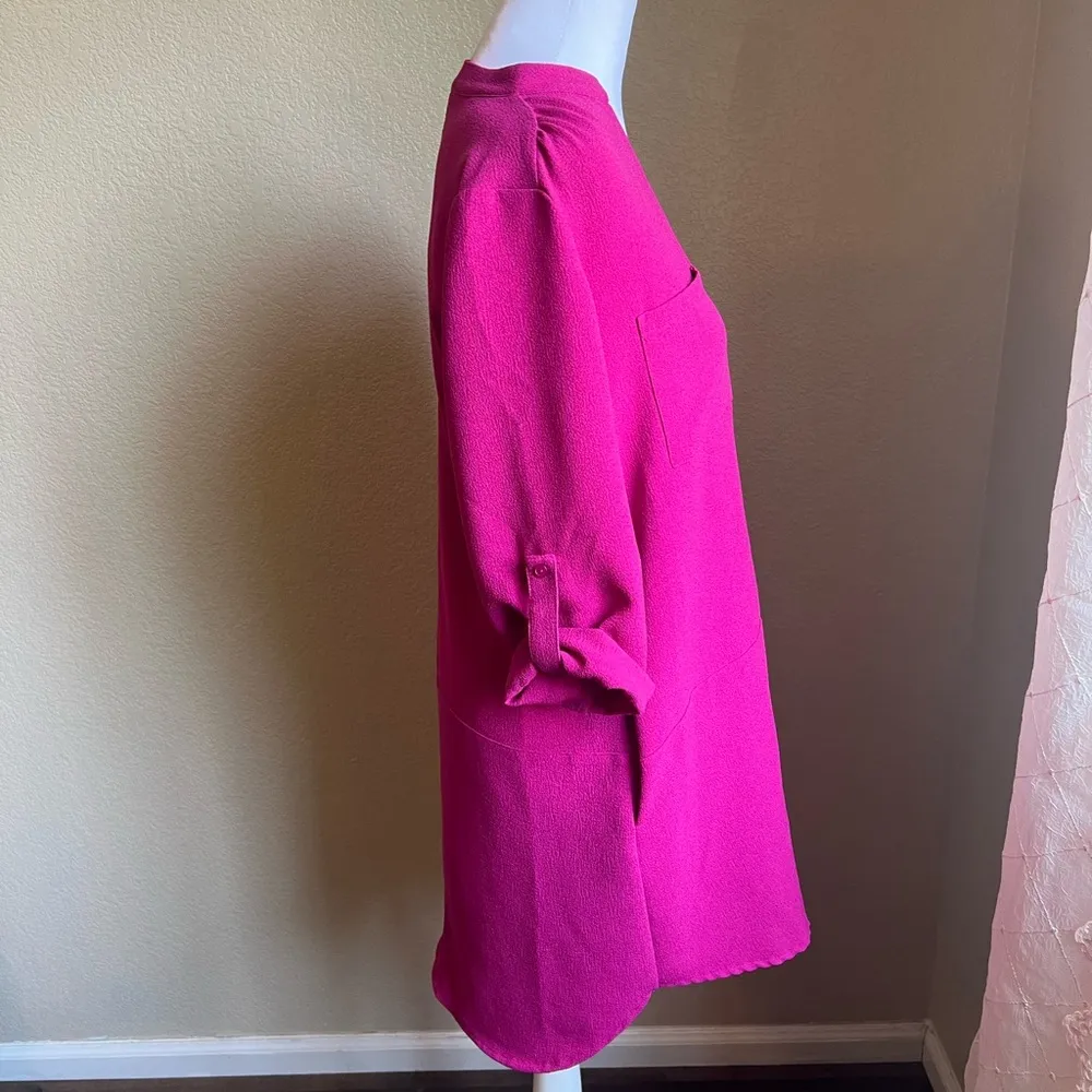 LUSH Barbie pink 3/4 sleeve mini dress | XS - Image 3