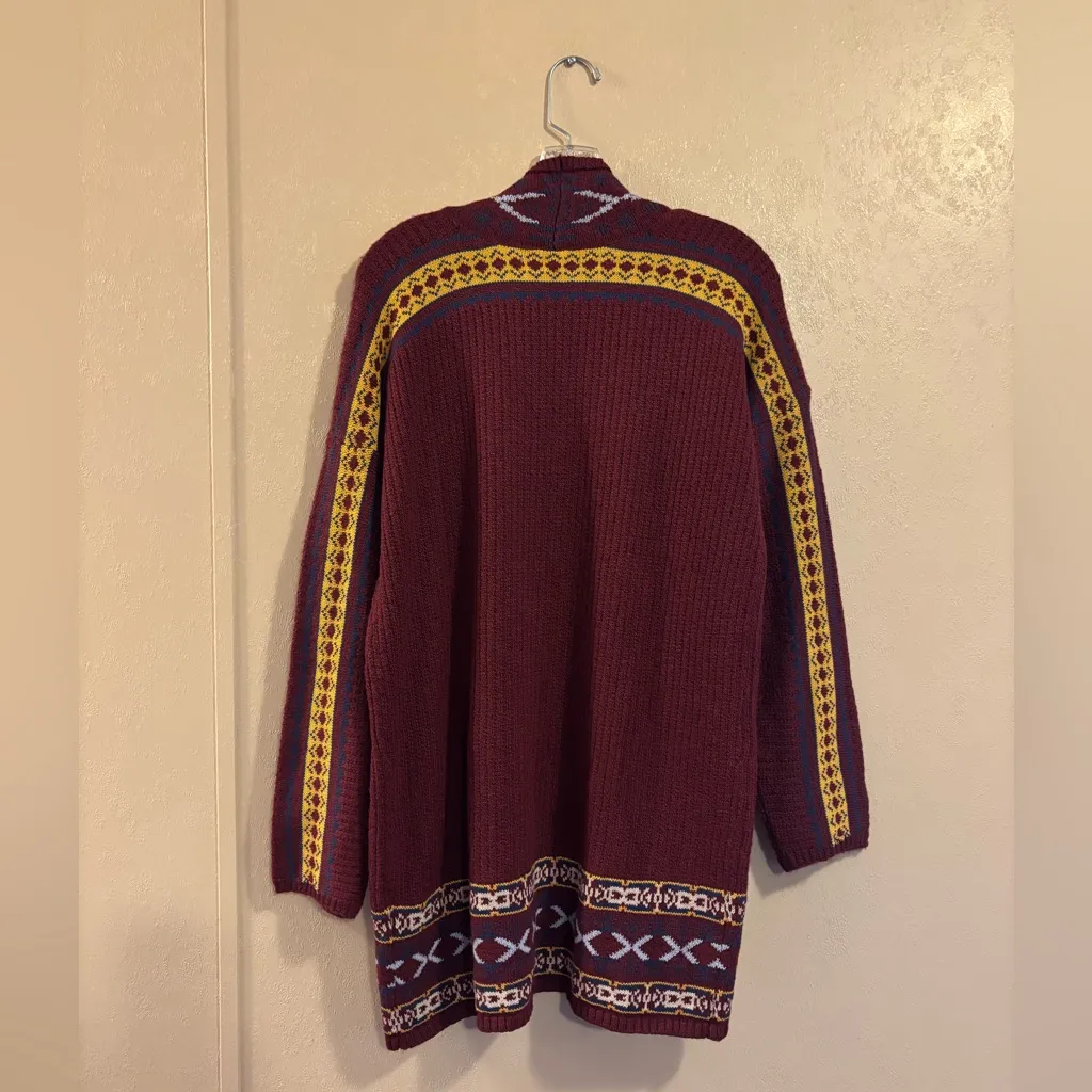 NWT Lucky Brand Aztec open-front cardigan sz M - Image 2