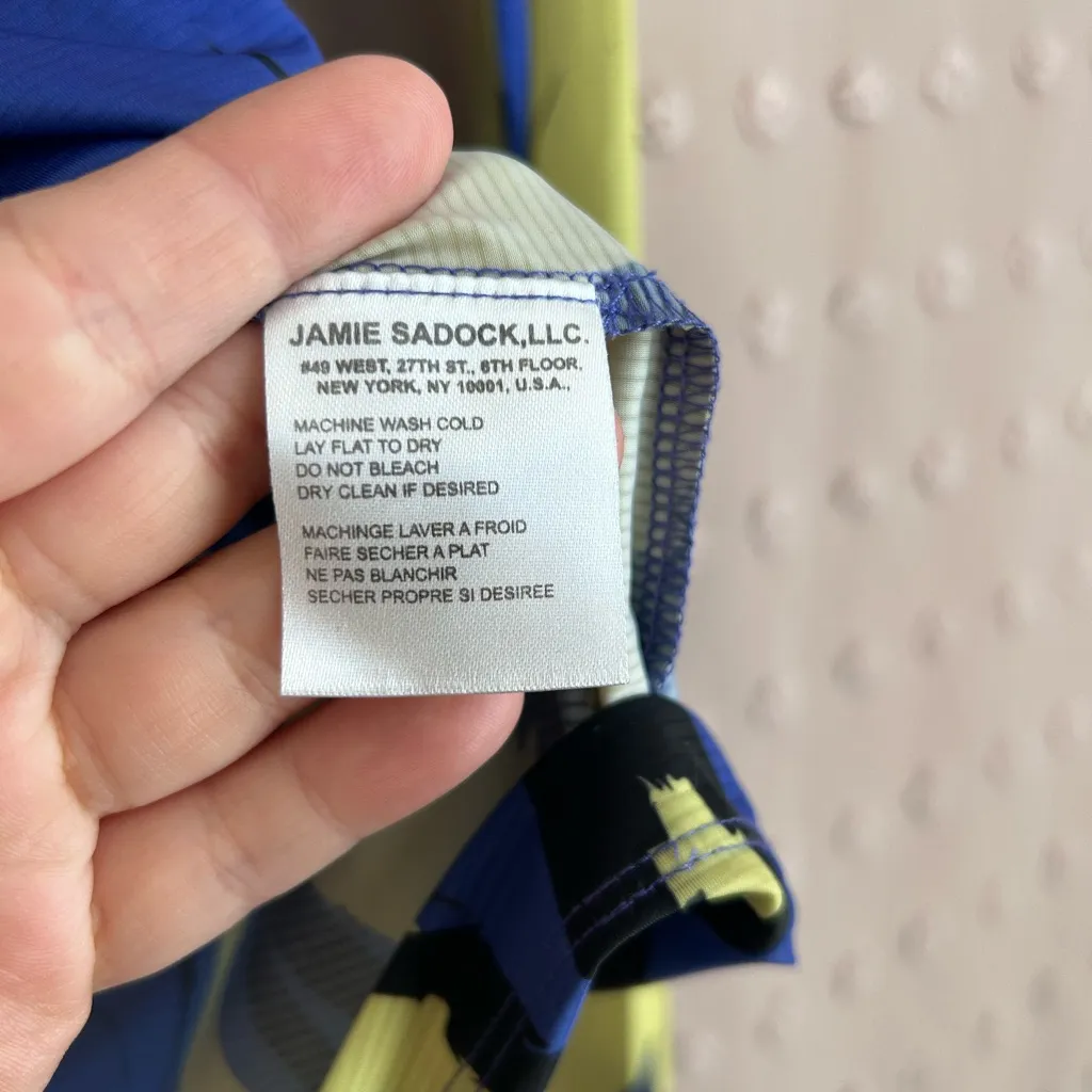 Jamie Sadock Sunsense Long Sleeve Quarter Zip Sun Shirt Golf Sz XS Vapor Print Yellow - Image 4