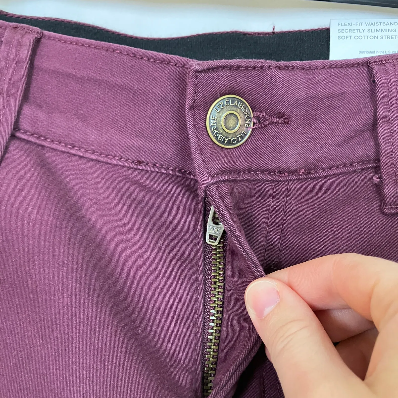 Liz Claiborne | Sara Bootcut Mid-Rise Pants Wine Tasting Color Pants NWT Women 2 - Image 4