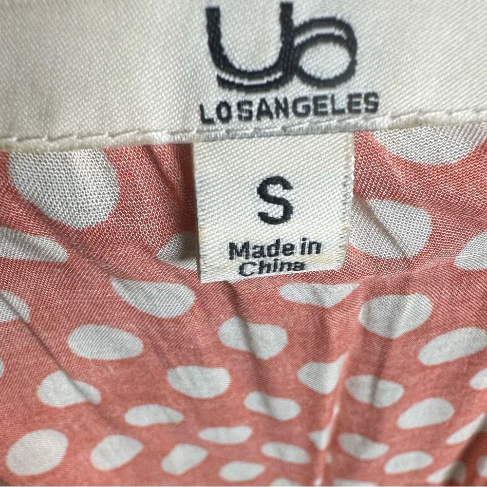 Peaches and Cream polka dot belted cotton blend dress size small - Image 5