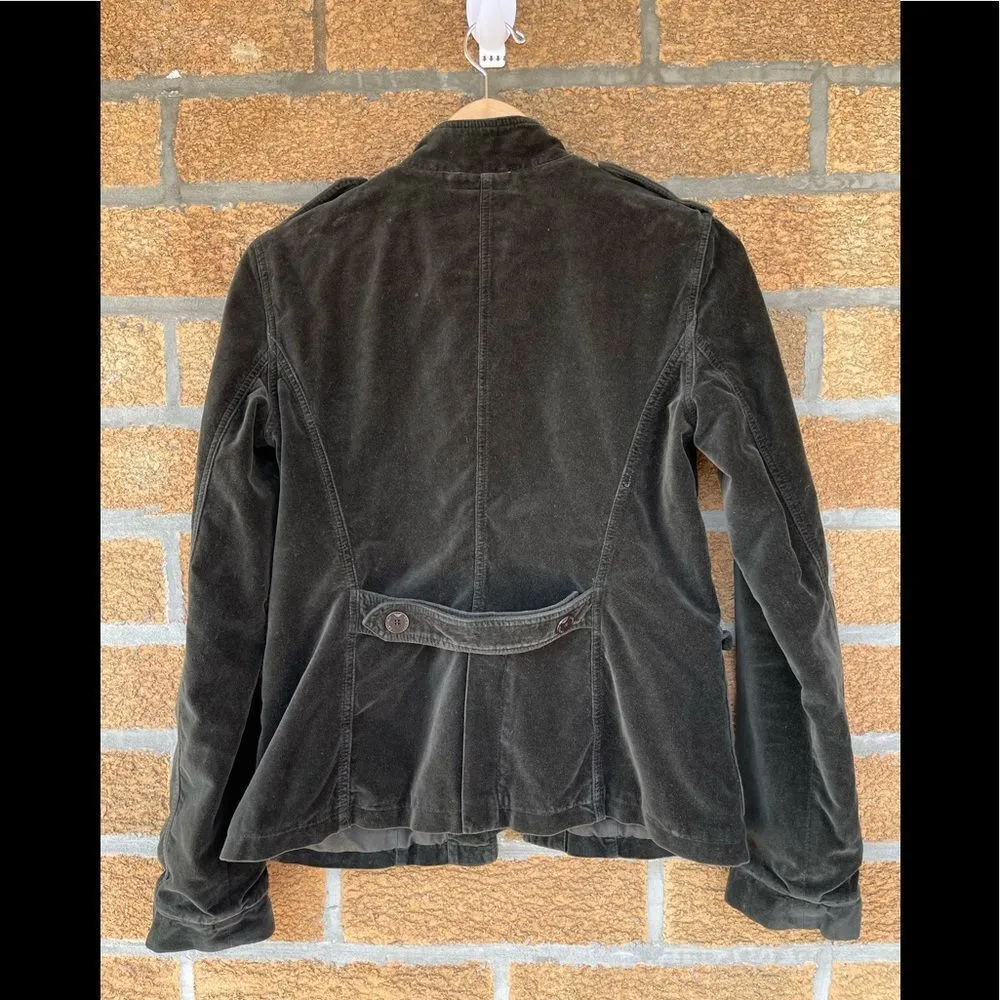 Emporio armani green velvet military jacket Sz 42 - Image 11