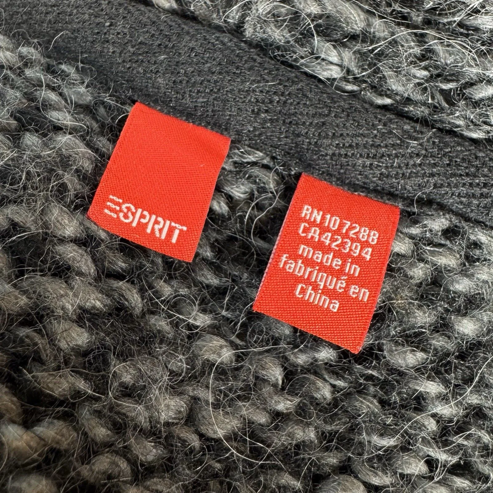 Vintage Esprit Cardigan Coat Chunky Knit Duster XS Belted Wool Alpaca Shawl Y2K - Image 4