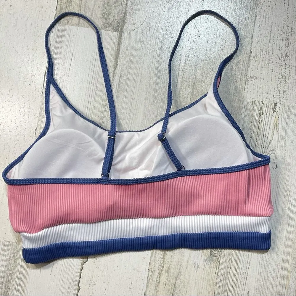 Ribbed Bikini High-Waisted Adjustable Spaghetti Straps - Image 3