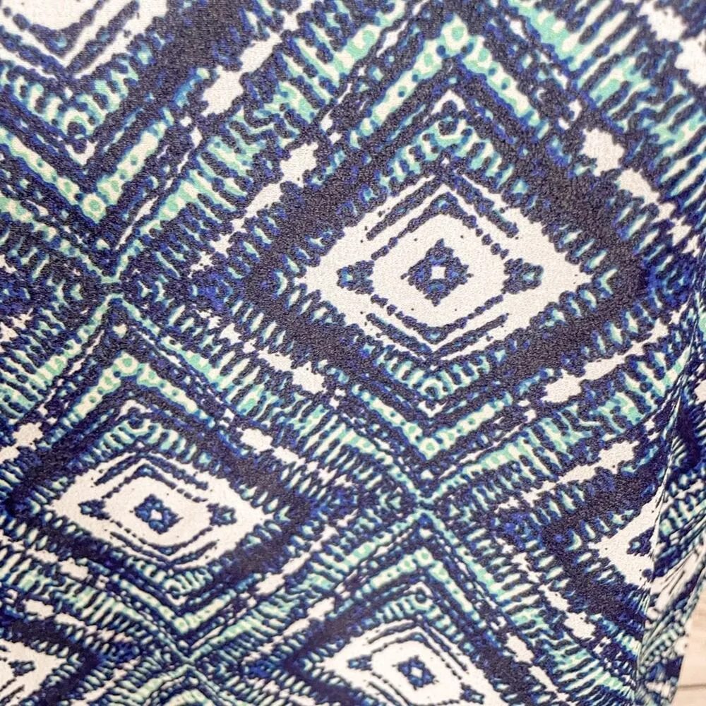 Stitch Fix Olive & Oak Blue Geometric Print Tank Top, EUC, Size Small - Image 5