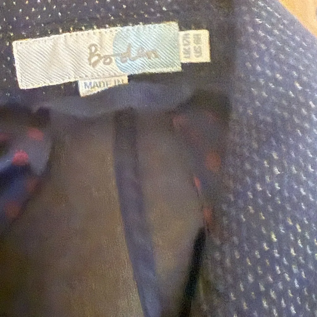 Boden Navy Textured Blazer Jacket – Size US 8 / UK 12 Blue - Image 2