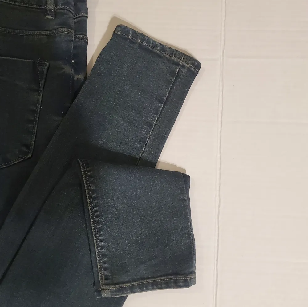 Asos Dark Wash Distressed Ripped Skinny Jeans 2 - Image 8