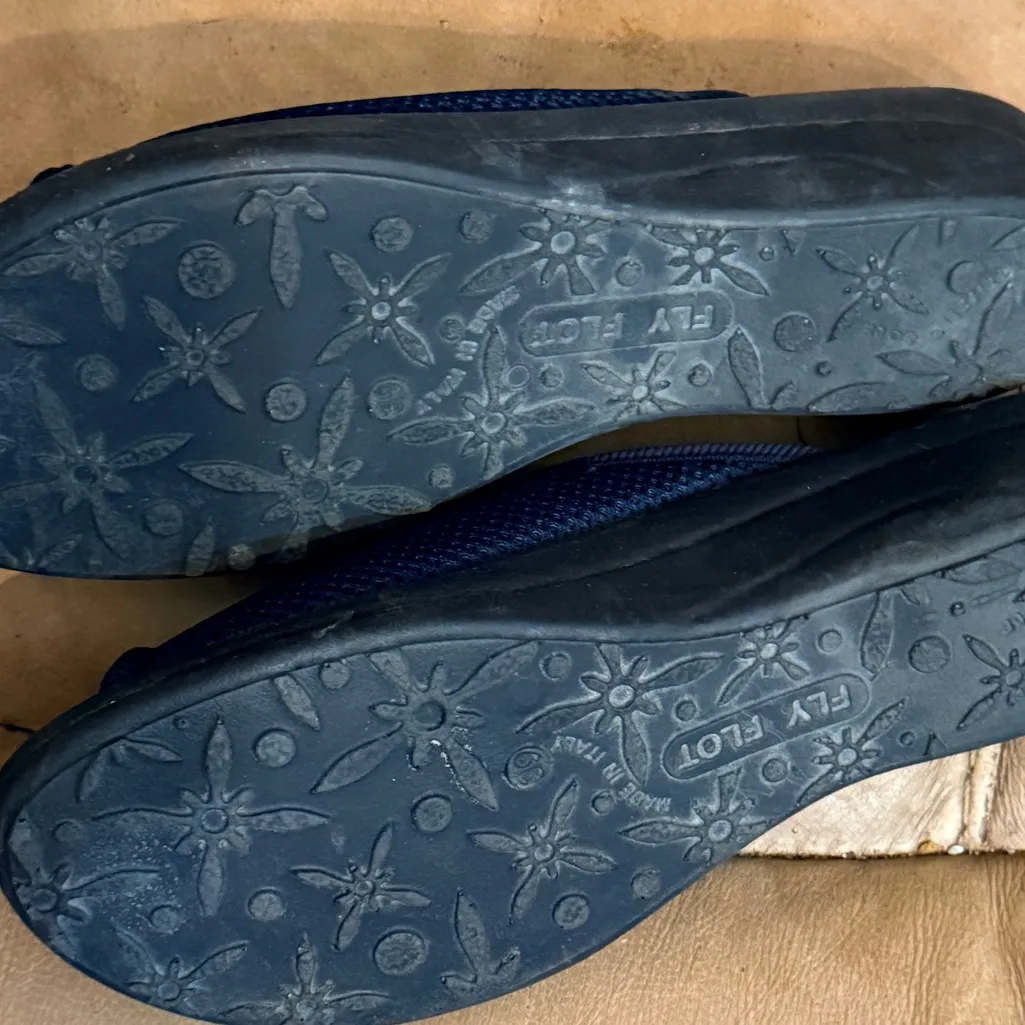 Fly Flot Made In Italy Navy Shoes Blue Size 8 - Image 7