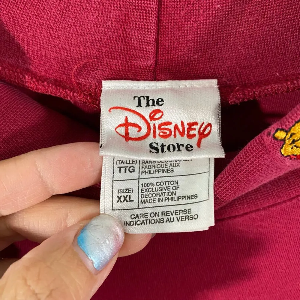 Vintage Disney Women's Dark Red Winnie The Pooh Embroidered Turtleneck Size XXL - Image 5