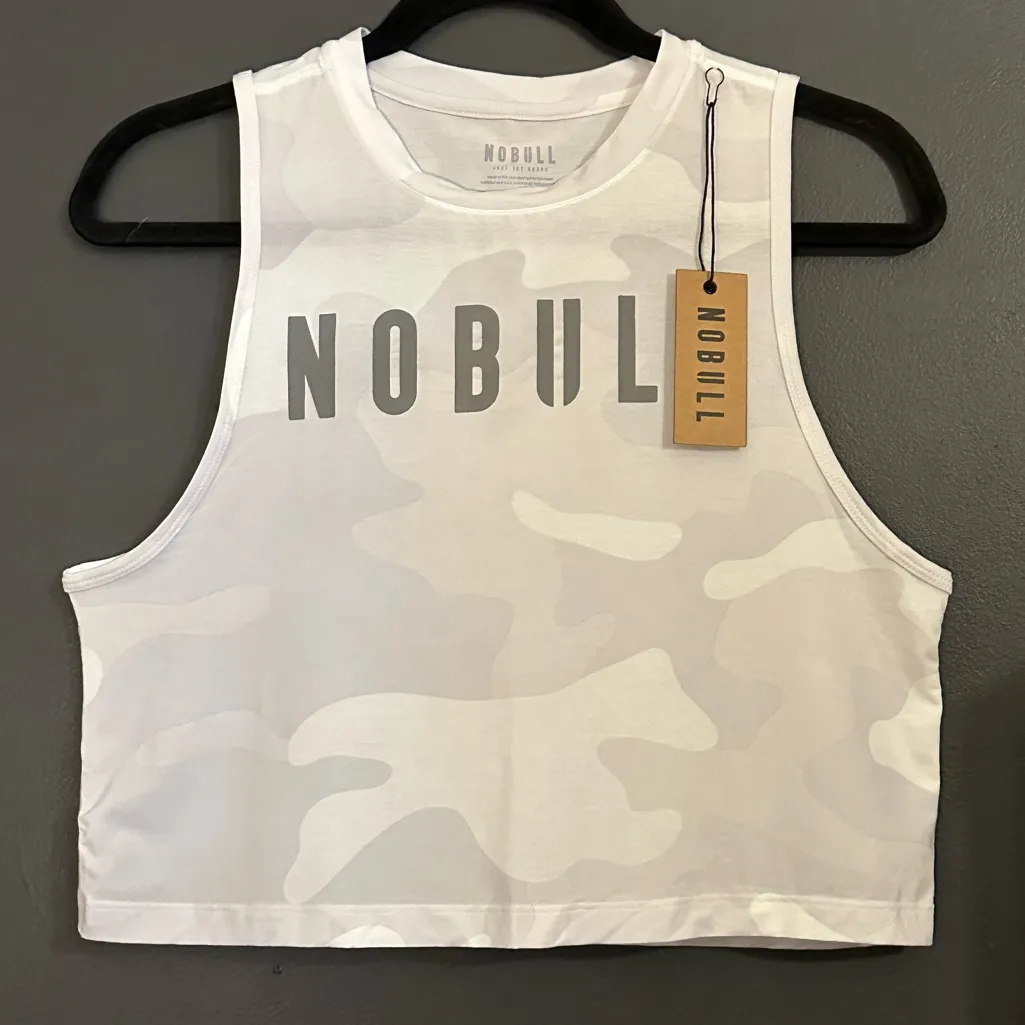 NWT Women's NOBULL Camo Muscle Tank - XL - White Camo - Image 2