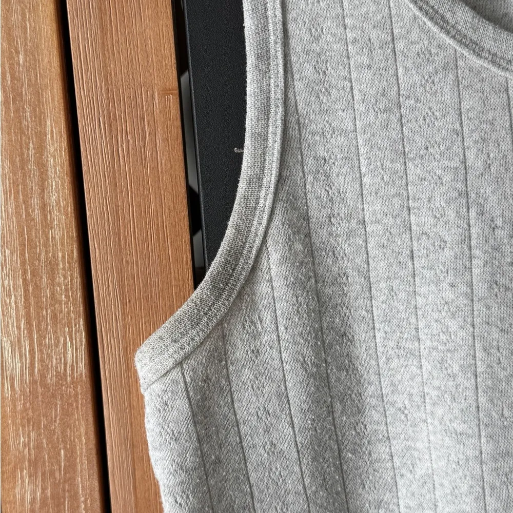 Daily Drills logo pointelle tank top knit scoop - Image 5