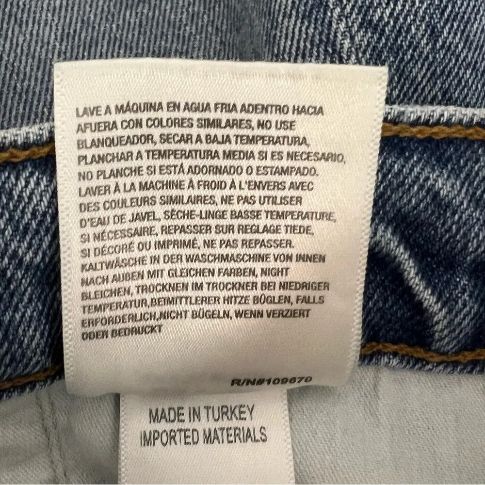 AGOLDE 90's Denim Mini Skirt High Waisted Blue Wash Festival Size 24 - Image 11