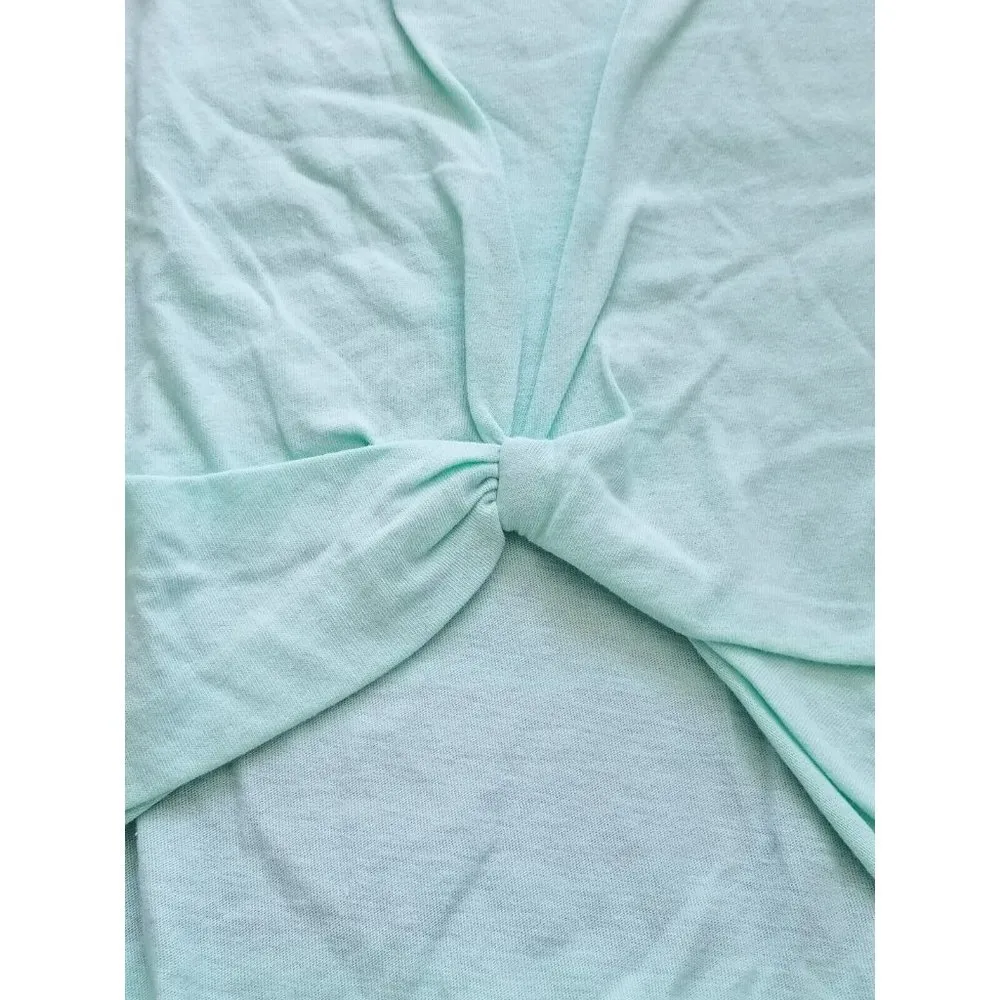 Zella Womens Twist T-Shirt Short Sleeve Crew Neck Active Green Statue Size (M) - Image 5