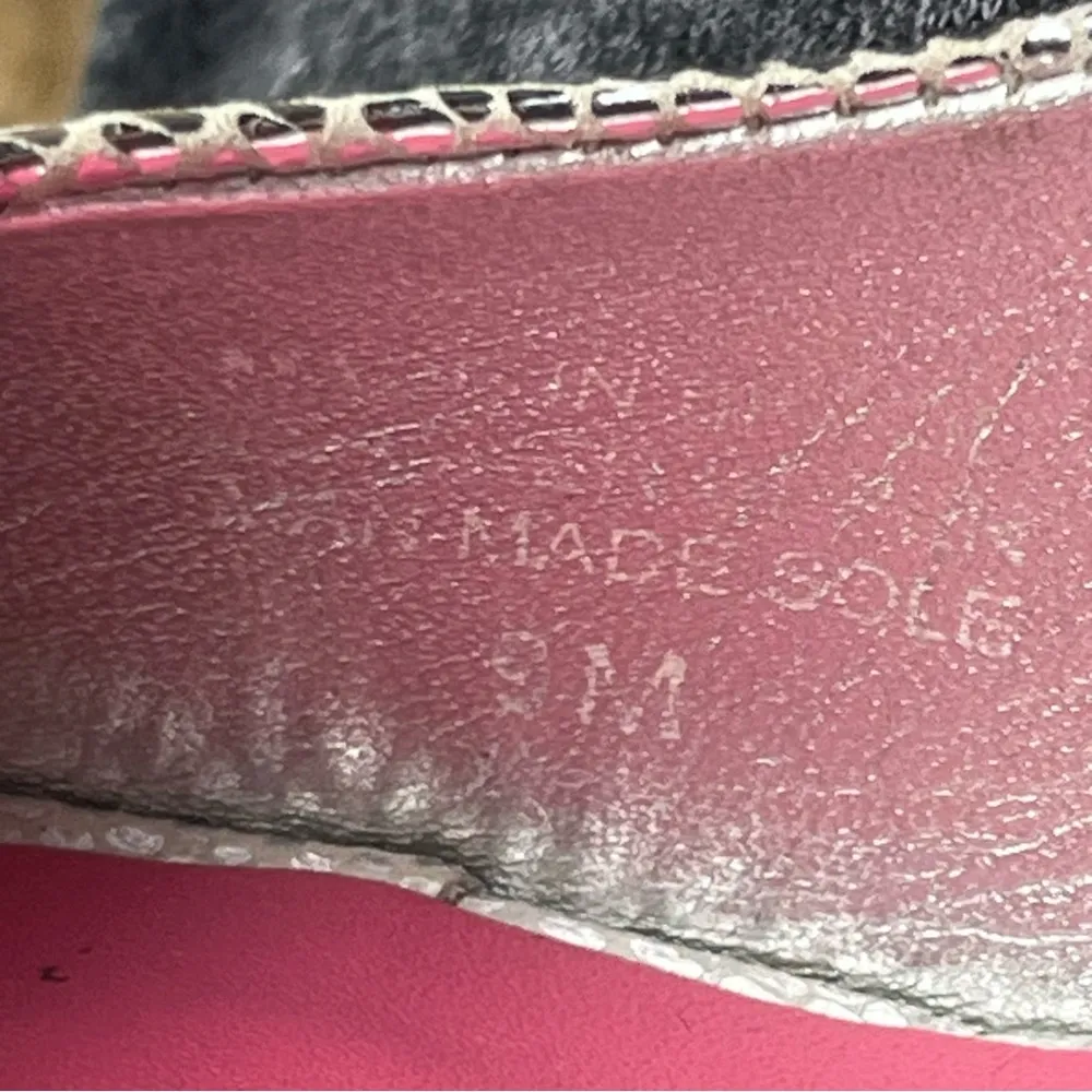 LILLY PULITZER Silver Metallic Resort Chic Peep Toe Wedges, Size 9 - Image 5